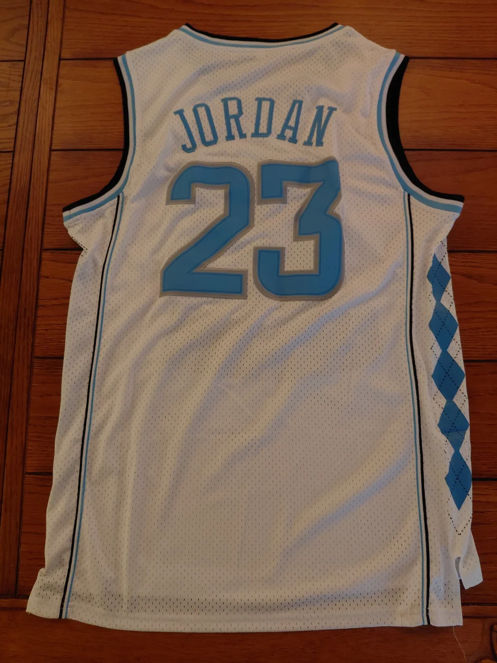 North Carolina 23 Basketball Jersey - White/Carolina Blue